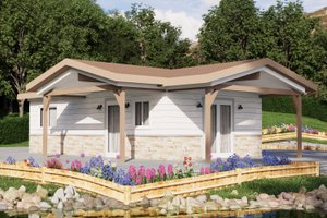 Ranch Exterior - Front Elevation Plan #1106-146