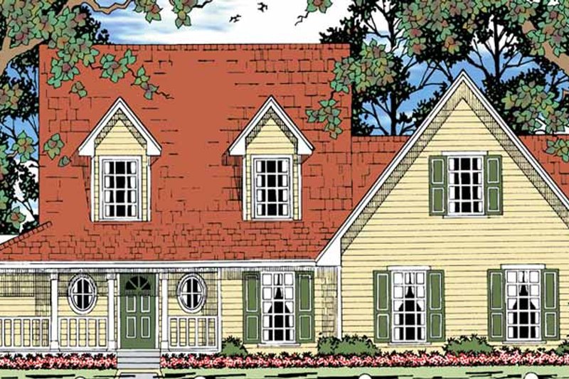 Architectural House Design - Country Exterior - Front Elevation Plan #42-712