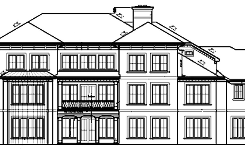 Dream House Plan - Exterior - Rear Elevation for Mediterranean House Plan #453-321 - 5 bed, 4 bath