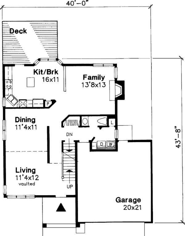 Architectural House Design - Country Floor Plan - Main Floor Plan #320-633