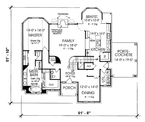 Dream House Plan - Country Floor Plan - Main Floor Plan #974-45