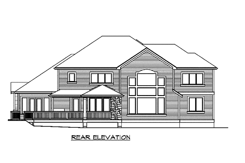 Dream House Plan - Exterior - Rear Elevation 1 for Contemporary House Plan #132-511 - 4 bed, 5 bath
