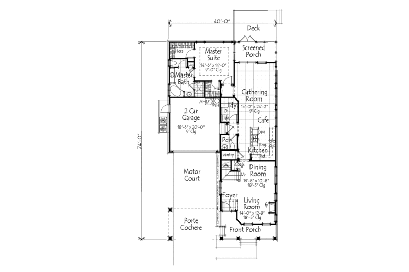 Dream House Plan - Floor Plan - Main Floor for Country House Plan #1007-60 - 3 bed, 2.5 bath