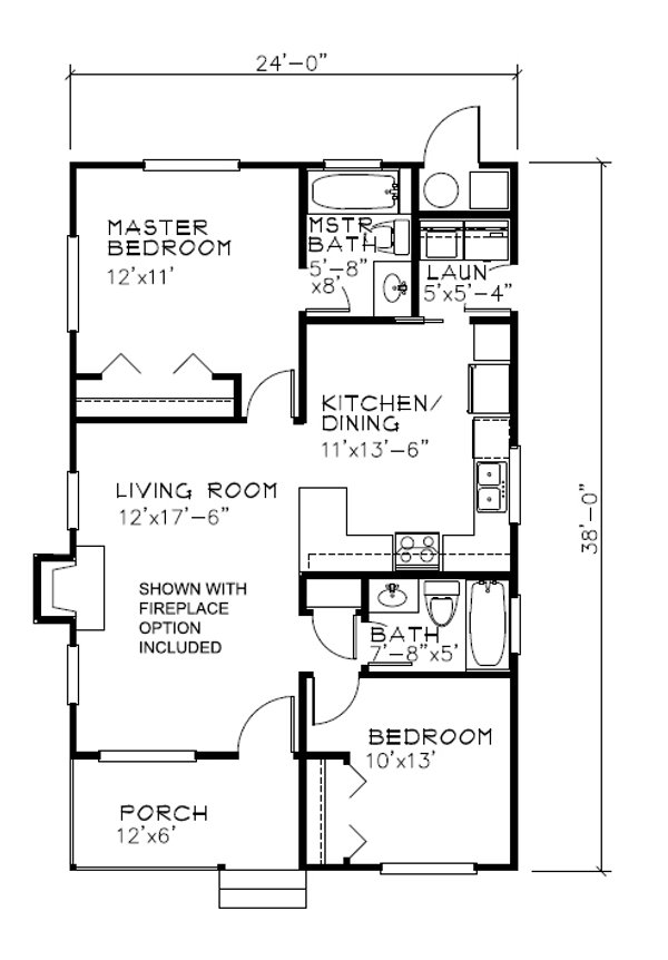 Cottage Floor Plan - Main Floor Plan #515-18