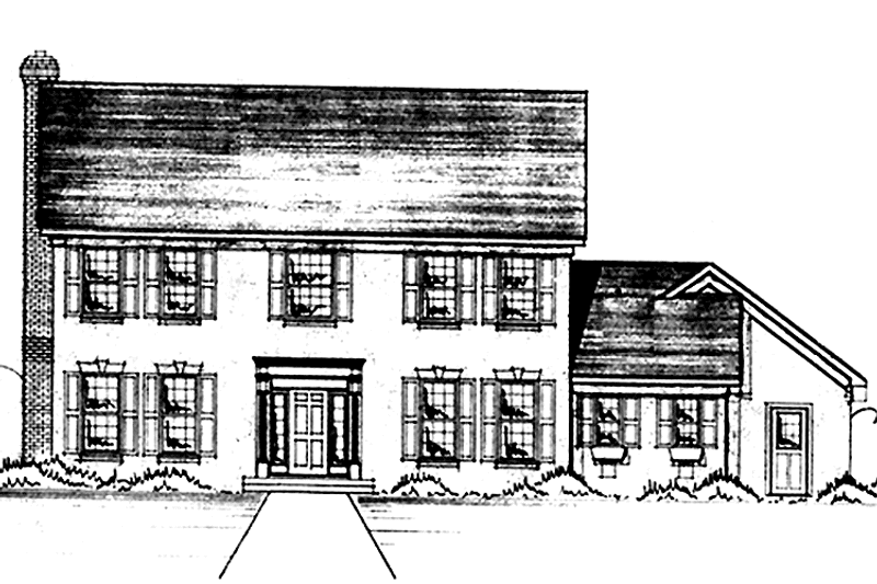 Home Plan - Exterior - Front Elevation 3 for Classical House Plan #51-834 - 4 bed, 2.5 bath