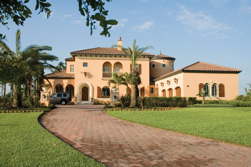 Architectural House Design - Mediterranean Exterior - Front Elevation Plan #1058-12
