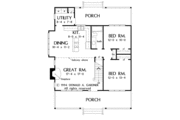 Country Style House Plan - 3 Beds 2 Baths 1694 Sq/Ft Plan #929-201 