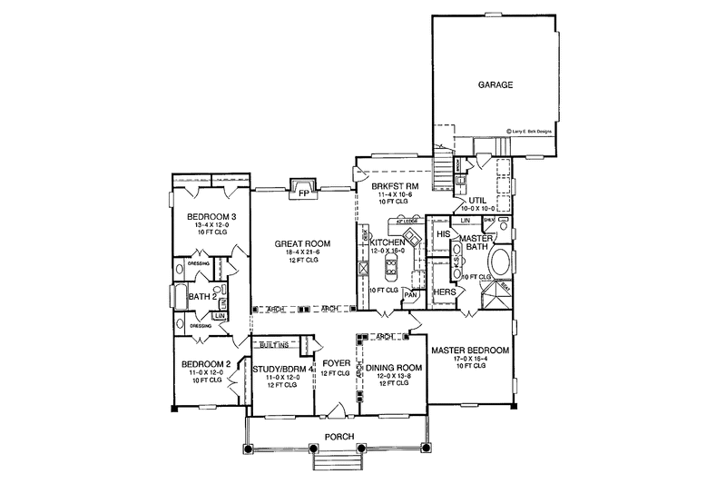 Home Plan - Floor Plan - Main Floor for Country House Plan #952-135 - 4 bed, 2 bath