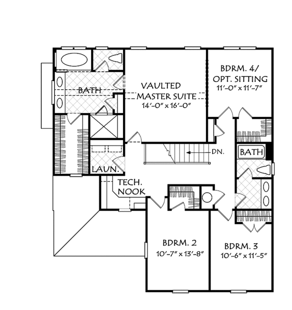 House Plan Design - Country Floor Plan - Upper Floor Plan #927-948
