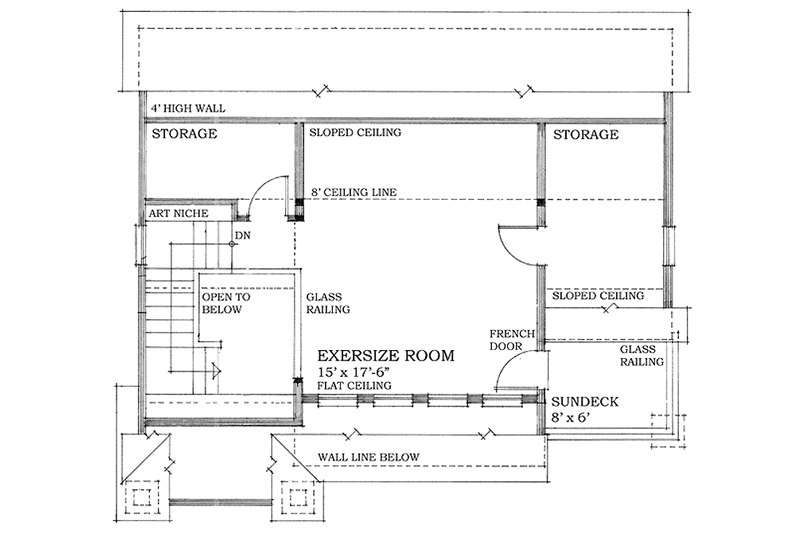 Dream House Plan - Floor Plan - Upper Floor for Craftsman House Plan #118-161 - 1 bed, 1 bath