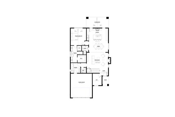 Floor Plan - Main Floor for European House Plan #1114-28 - 3 bed, 2.5 bath