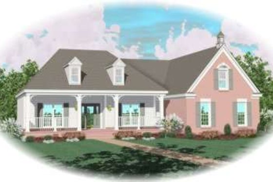 Exterior - Front Elevation for Southern House Plan #81-1068 - 3 bed, 2.5 bath