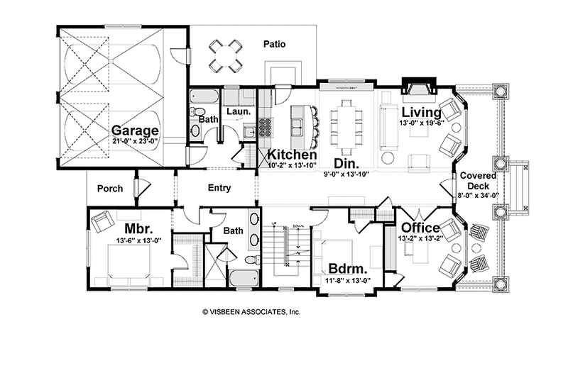 Dream House Plan - Floor Plan - Main Floor for Colonial House Plan #928-241 - 4 bed, 3 bath
