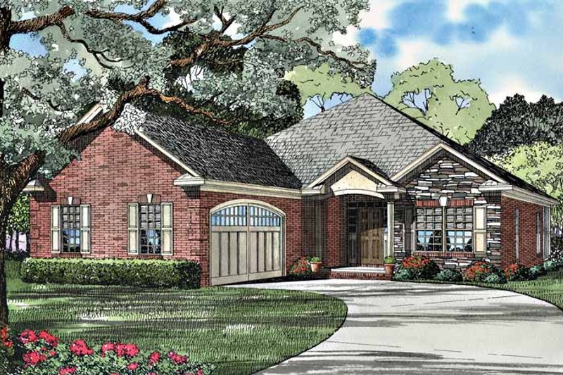 House Design - Country Exterior - Front Elevation Plan #17-3032