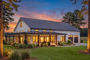 Home Plan - Exterior - Front Elevation for Barndominium House Plan #430-333 - 3 bed, 2.5 bath