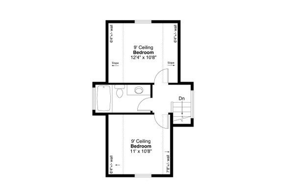 Cottage Floor Plan - Upper Floor Plan #124-1278