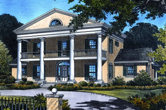 Exterior - Front Elevation for Colonial House Plan #417-417 - 5 bed, 3.5 bath