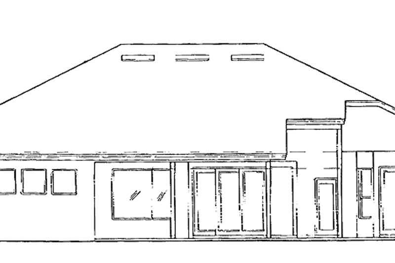 Home Plan - Exterior - Rear Elevation for Mediterranean House Plan #417-651 - 4 bed, 3 bath