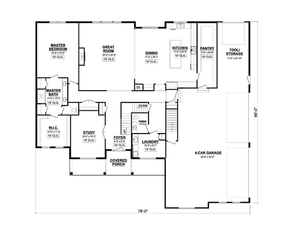 Farmhouse Floor Plan - Main Floor Plan #1089-10