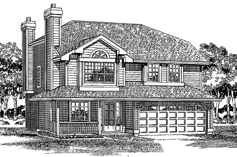 Home Plan - Country Exterior - Front Elevation Plan #47-790