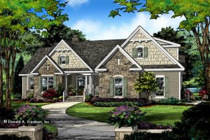 Ranch Exterior - Front Elevation Plan #929-1048