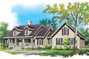Country Exterior - Front Elevation Plan #929-789