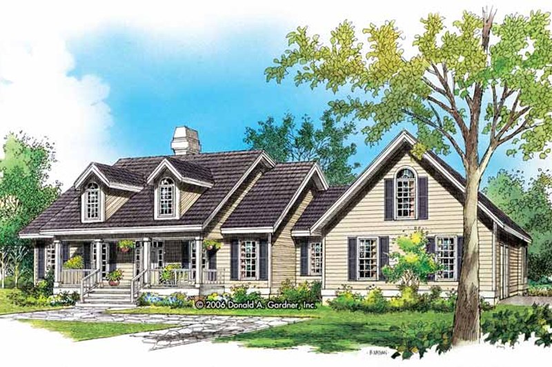 Home Plan - Country Exterior - Front Elevation Plan #929-789