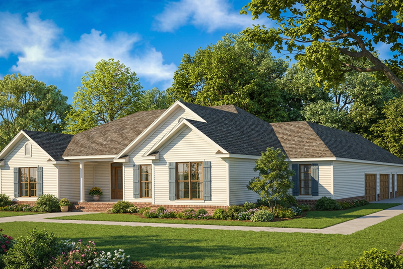 Home Plan - Exterior - Front Elevation 3 for Traditional House Plan #17-175 - 3 bed, 2.5 bath