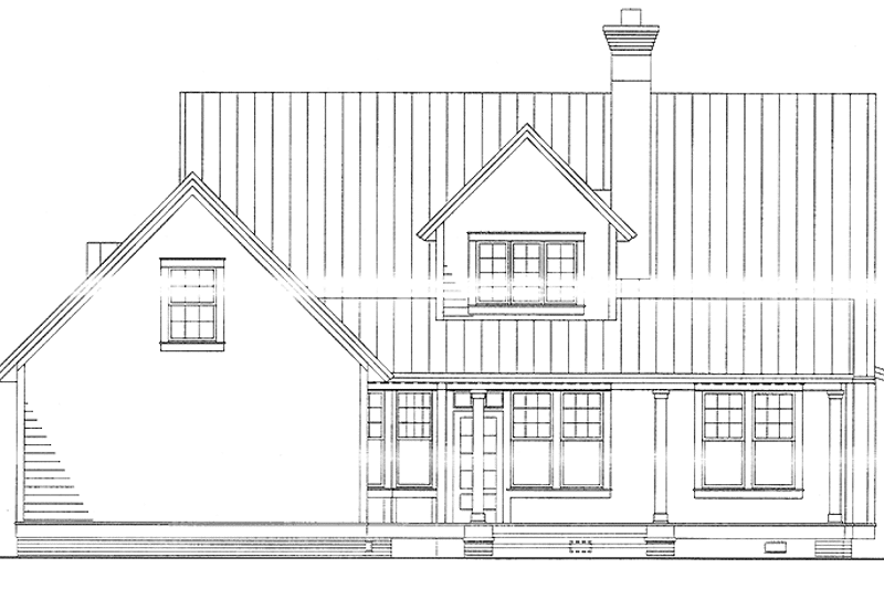 Home Plan - Exterior - Rear Elevation for Country House Plan #929-360 - 3 bed, 2.5 bath