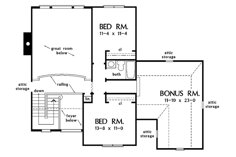 Architectural House Design - Floor Plan - Upper Floor for Traditional House Plan #929-782 - 3 bed, 2.5 bath