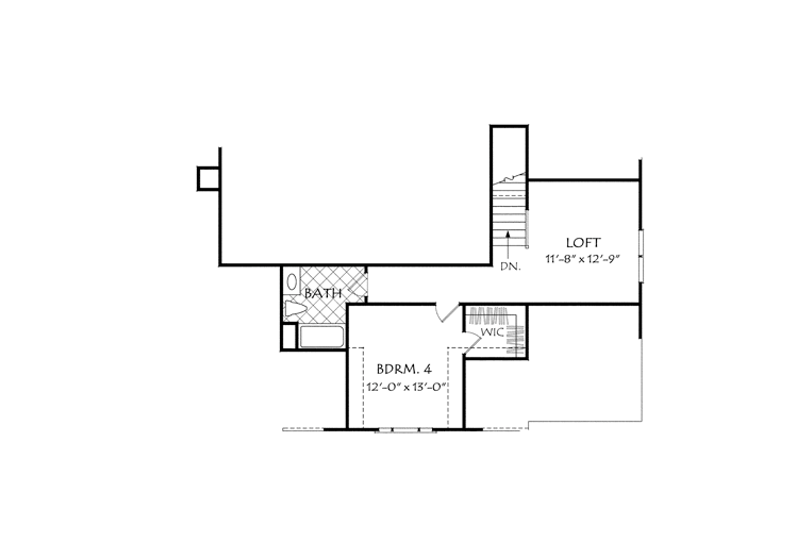 Architectural House Design - Floor Plan - Upper Floor for Craftsman House Plan #927-954 - 4 bed, 3.5 bath