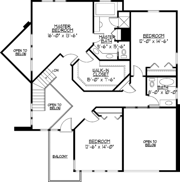 Architectural House Design - Contemporary Floor Plan - Upper Floor Plan #978-10
