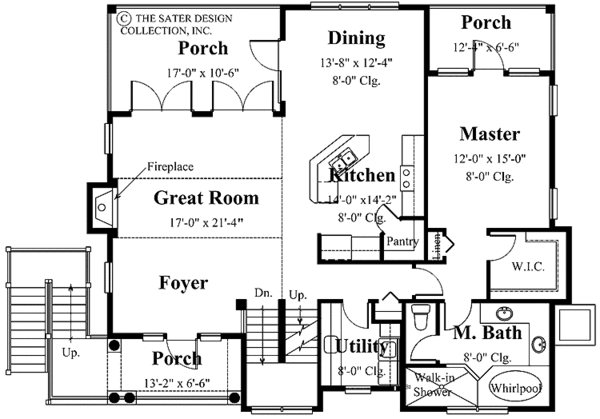 Architectural House Design - Mediterranean Floor Plan - Main Floor Plan #930-155
