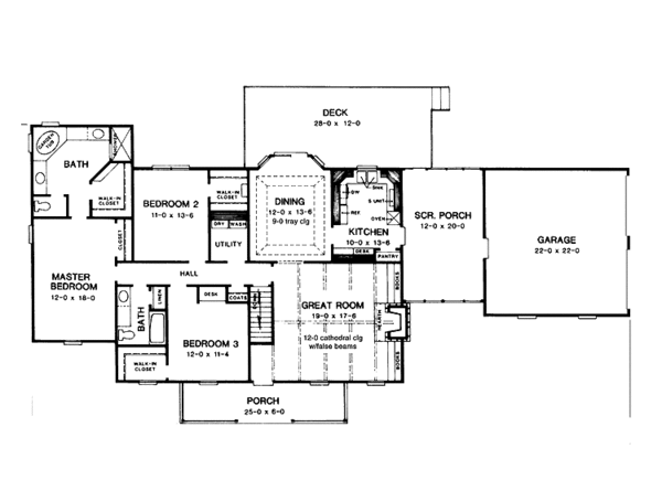 Dream House Plan - Country Floor Plan - Main Floor Plan #10-268