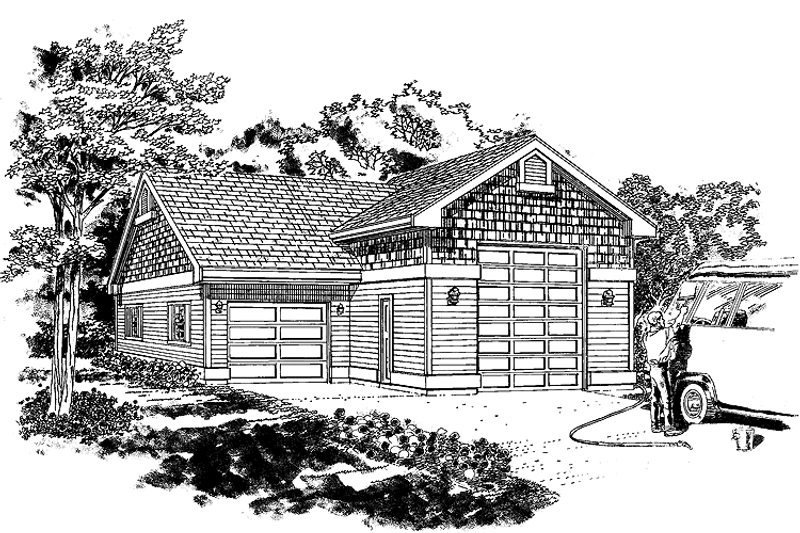 Dream House Plan - Craftsman Exterior - Front Elevation Plan #47-1071