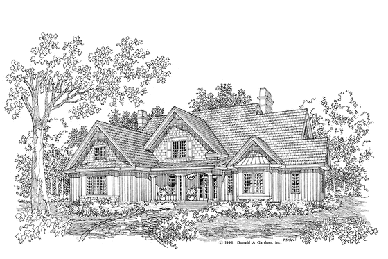 Exterior - Front Elevation 3 for Country House Plan #929-414 - 3 bed, 2.5 bath