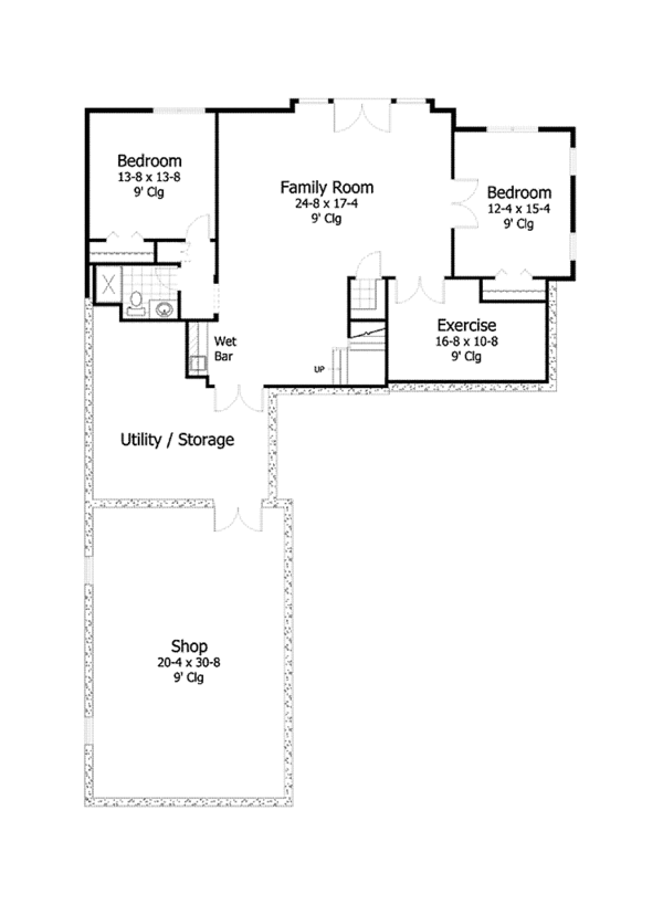 Home Plan - Ranch Floor Plan - Lower Floor Plan #51-1060