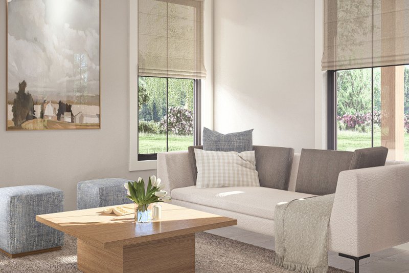 Architectural House Design - Interior - Family Room 1 for Modern House Plan #455-431 - 1 bed, 1 bath