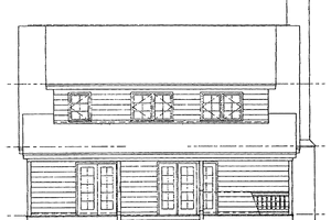 Exterior - Rear Elevation for Country House Plan #929-115 - 3 bed, 2 bath