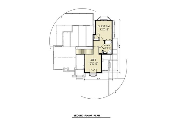 Architectural House Design - Cottage Floor Plan - Upper Floor Plan #1070-213