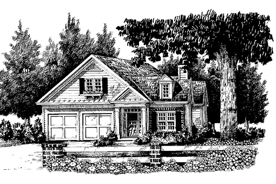 Exterior - Front Elevation 3 for Classical House Plan #927-268 - 3 bed, 2 bath