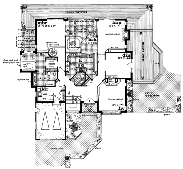 Architectural House Design - Contemporary Floor Plan - Main Floor Plan #47-974