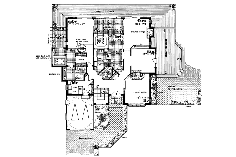 Home Plan - Floor Plan - Main Floor for Contemporary House Plan #47-974 - 3 bed, 2.5 bath