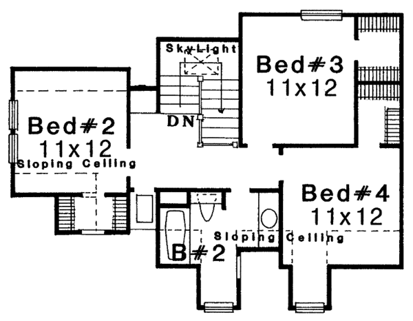 Dream House Plan - Mediterranean Floor Plan - Upper Floor Plan #310-1167