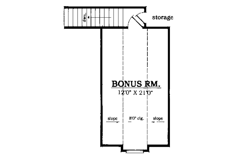 Dream House Plan - Floor Plan - Other Floor for Country House Plan #42-422 - 3 bed, 2 bath