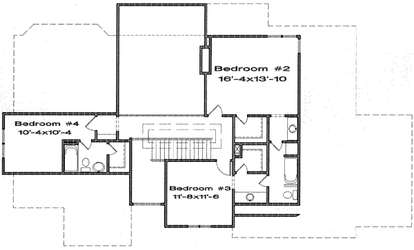 European Floor Plan - Upper Floor Plan #6-193