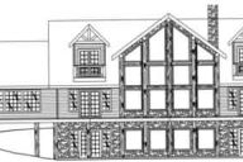 Home Plan - Exterior - Rear Elevation for Modern House Plan #117-233 - 3 bed, 3 bath
