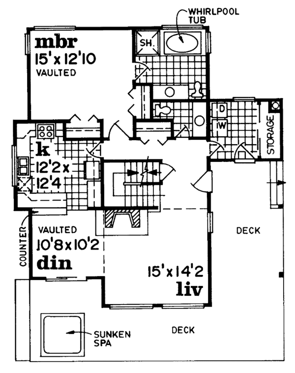 Architectural House Design - Contemporary Floor Plan - Main Floor Plan #47-765