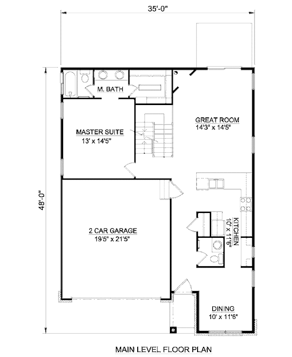 Traditional Floor Plan - Main Floor Plan #116-264