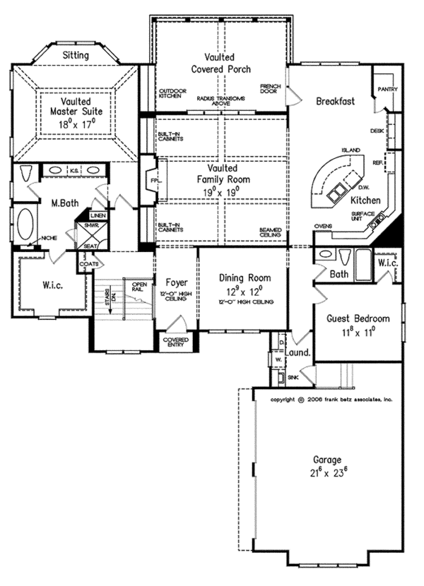 Architectural House Design - Country Floor Plan - Main Floor Plan #927-440
